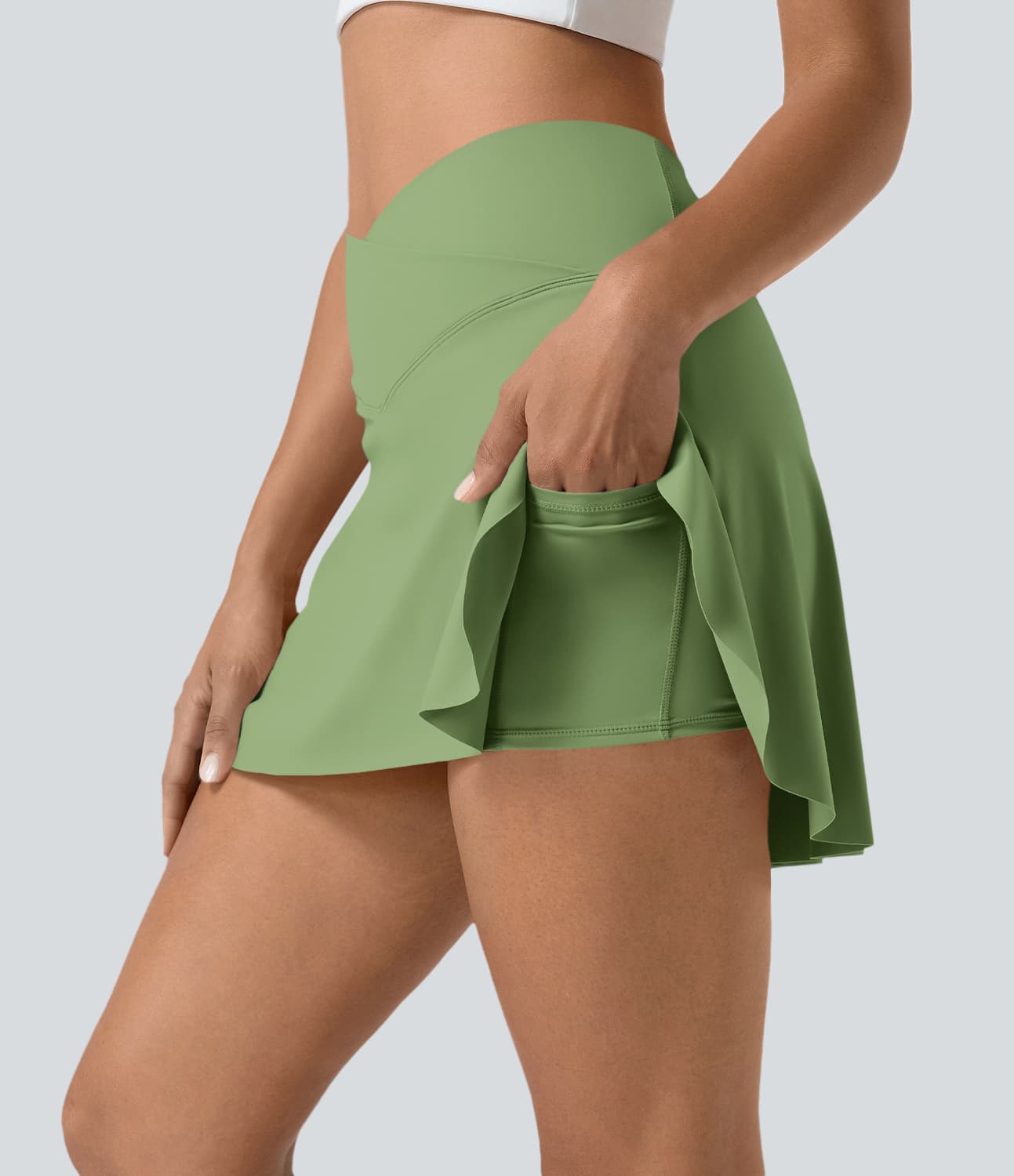 Everyday SoftlyZero™ Airy Crossover 2-in-1 Side Pocket Cool Touch Mini Tennis Skirt-Lucid-UPF50+ thumbnail 24