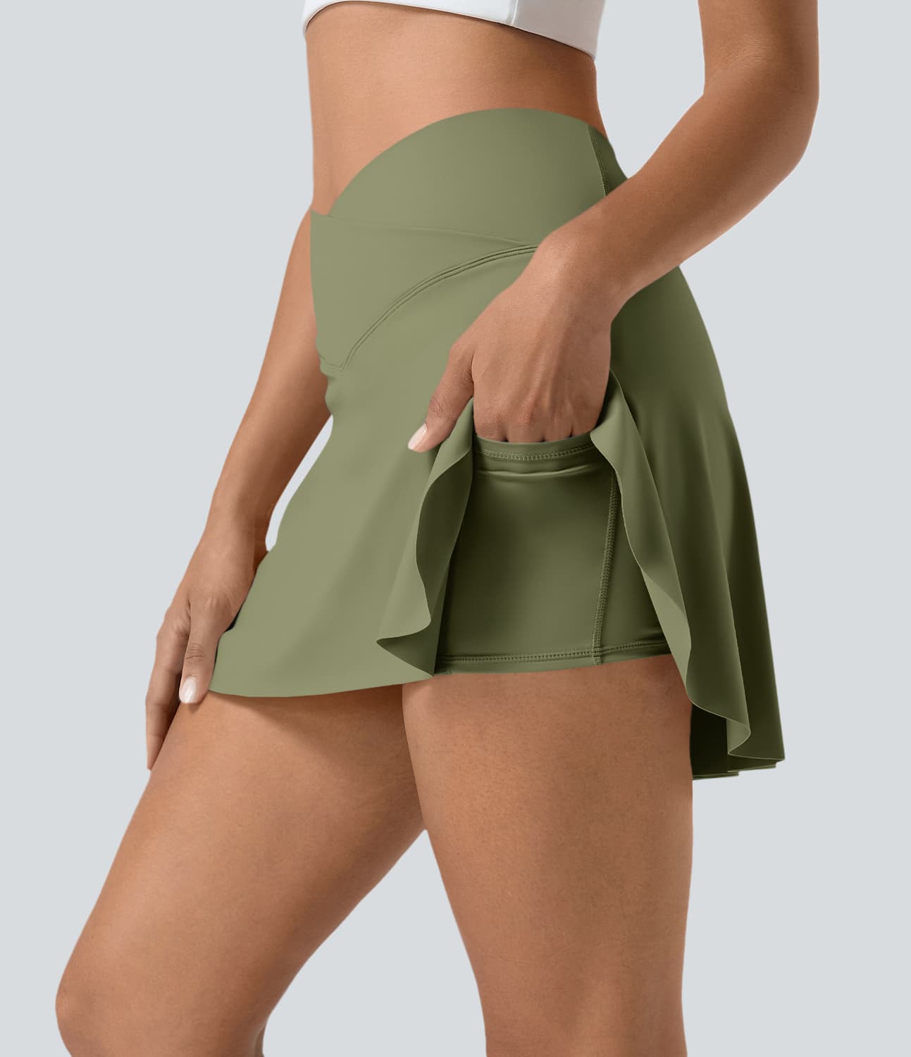 Everyday SoftlyZero™ Airy Crossover 2-in-1 Side Pocket Cool Touch Mini Tennis Skirt-Lucid-UPF50+ thumbnail 21