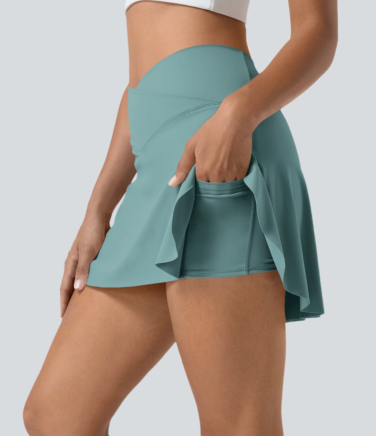 Everyday SoftlyZero™ Airy Crossover 2-in-1 Side Pocket Cool Touch Mini Tennis Skirt-Lucid-UPF50+ thumbnail 25