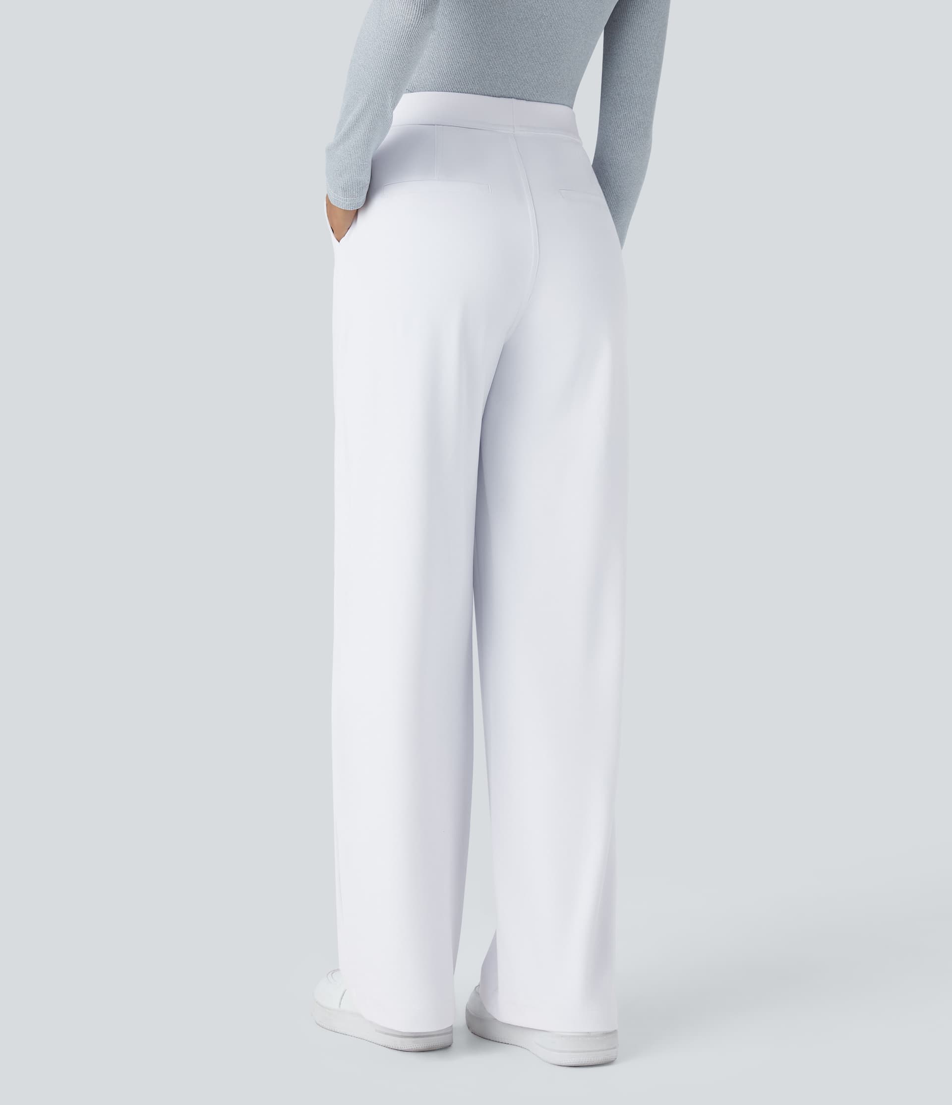 High Waisted Pocket Straight Leg Work Pants thumbnail 11