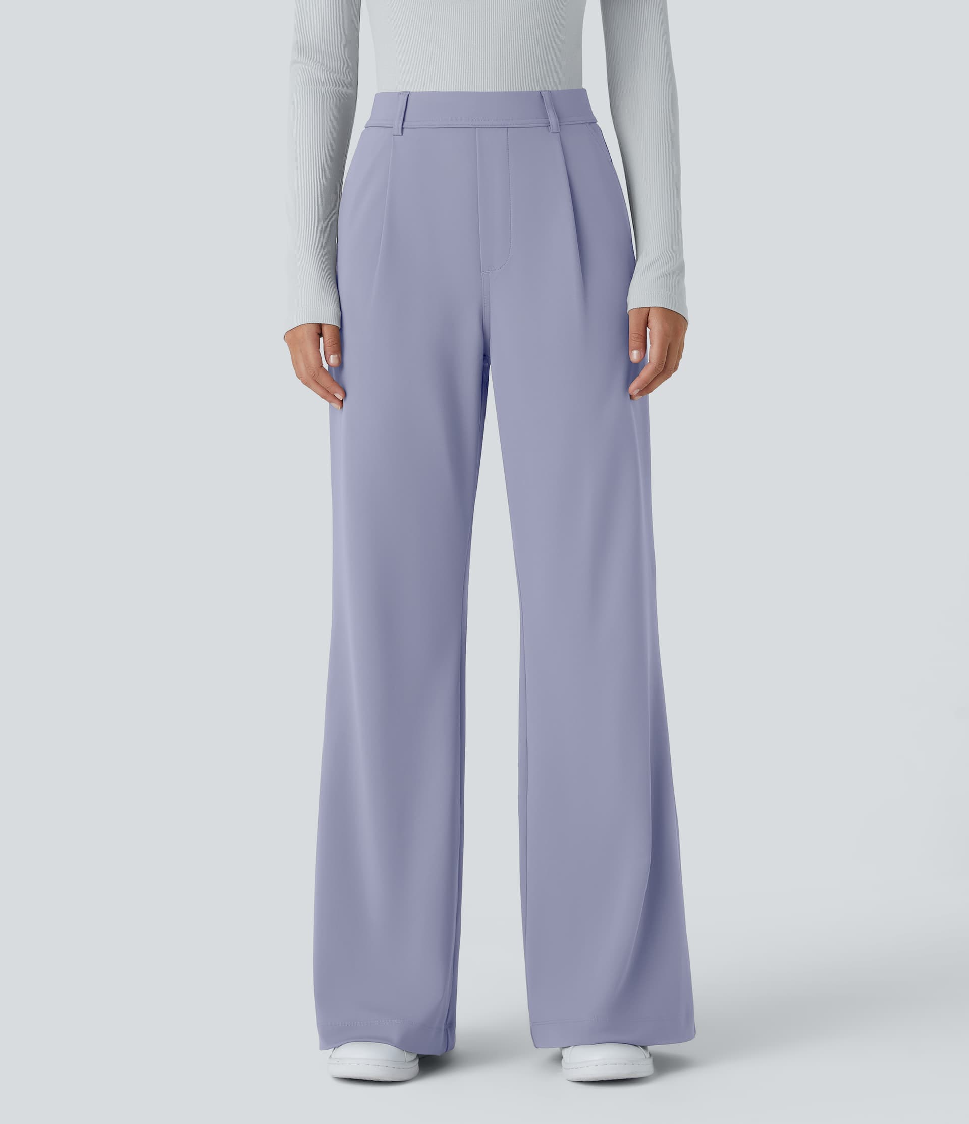 High Waisted Pocket Work Flare Pants thumbnail 5
