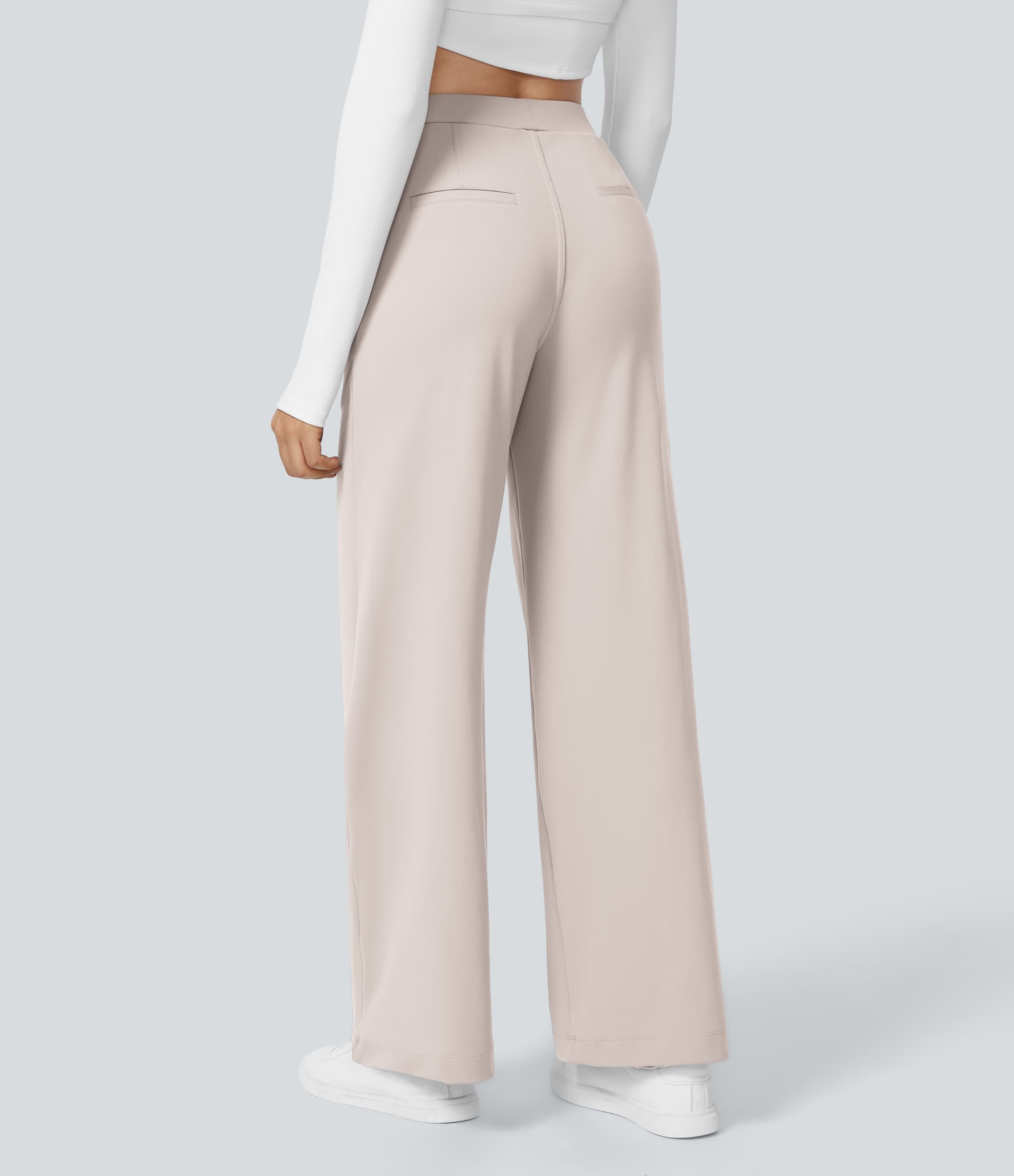 Halara Flex™ DayStretch High Waisted Pocket Straight Leg Work Pants thumbnail 3