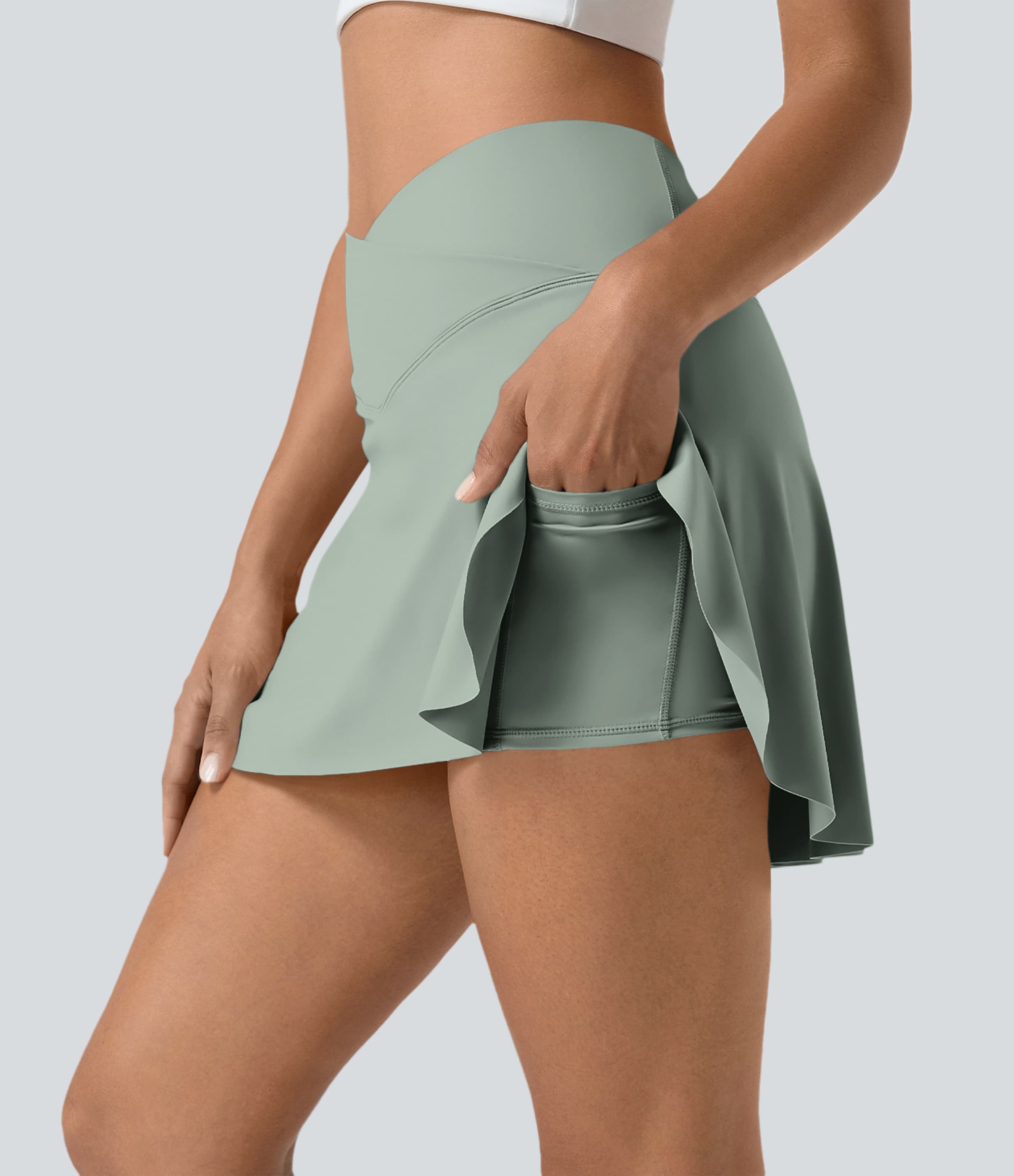 Everyday SoftlyZero™ Airy Crossover 2-in-1 Side Pocket Cool Touch Mini Tennis Skirt-Lucid-UPF50+ thumbnail 23