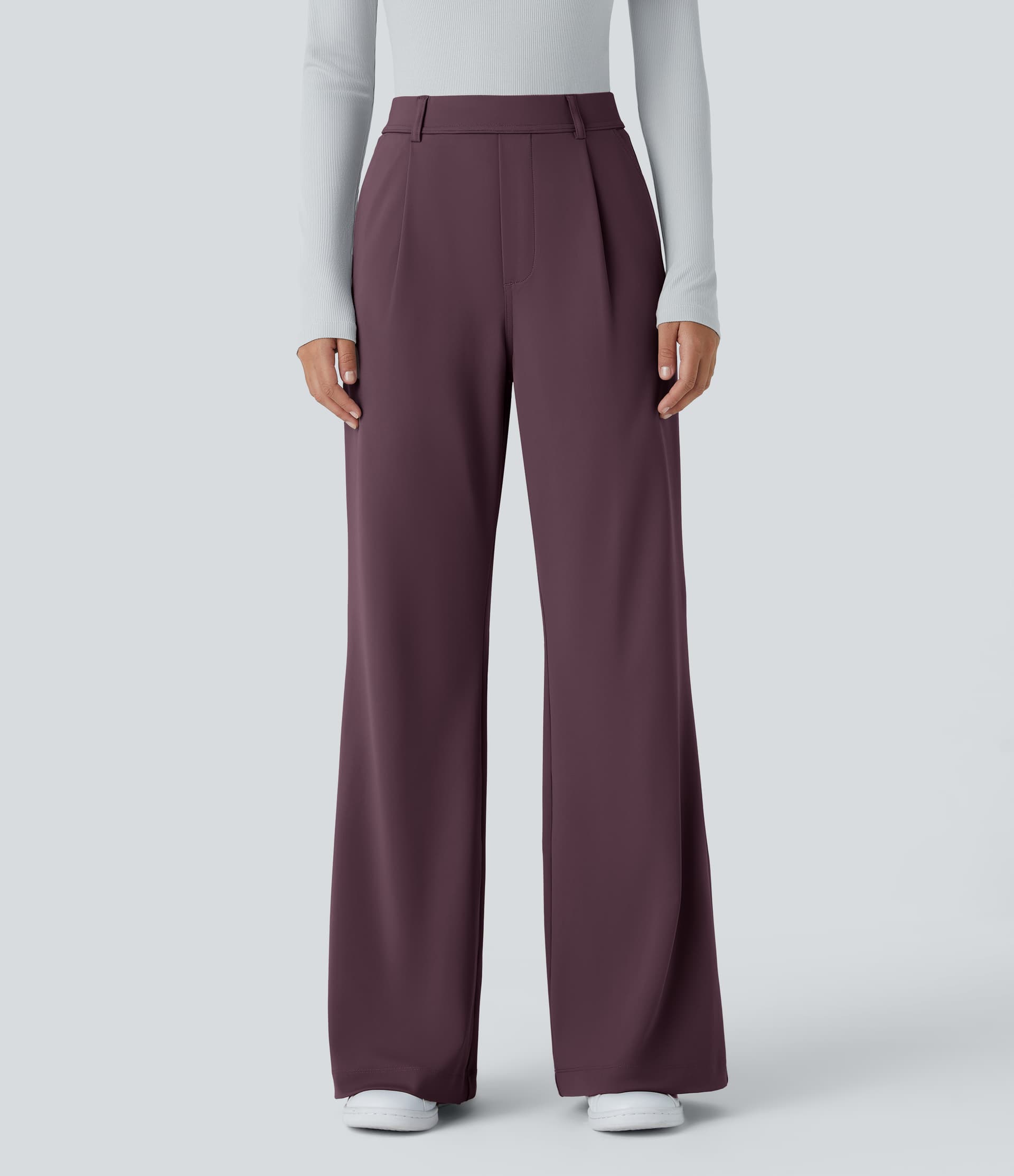 High Waisted Pocket Work Flare Pants thumbnail 11