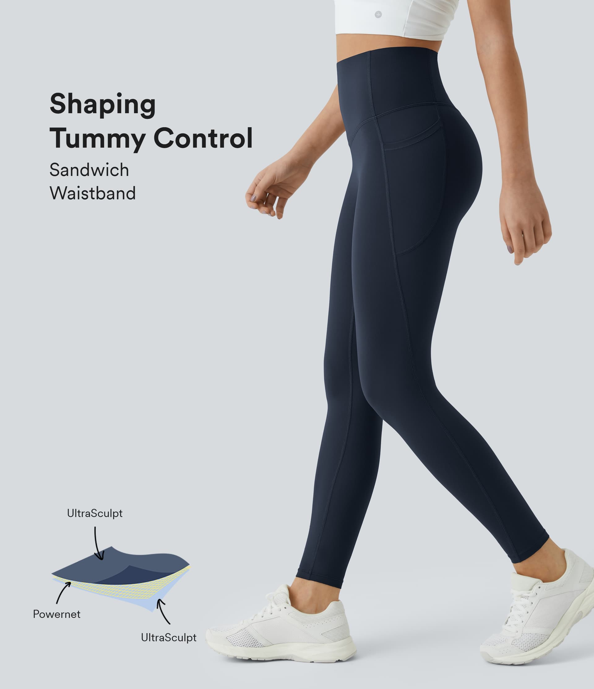 Halara UltraSculpt™ SoCinched High Waisted Tummy Control Pocket Shaping Training Leggings thumbnail 3