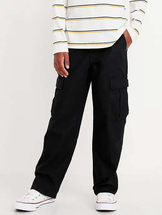 Baggy Non-Stretch Cargo Pants for Boys - Image 1