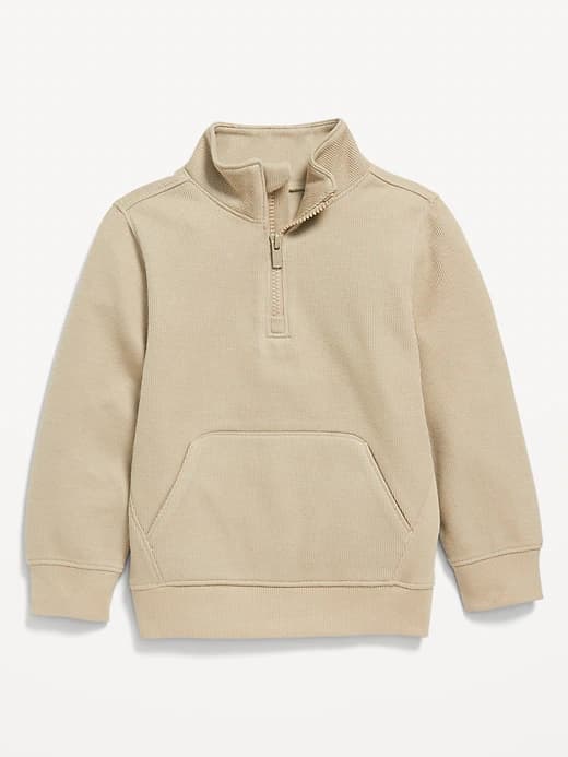 French Rib Quarter-Zip Sweater for Toddler Boys - Image 1