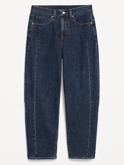 High-Waisted Barrel Ankle Jeans thumbnail 15
