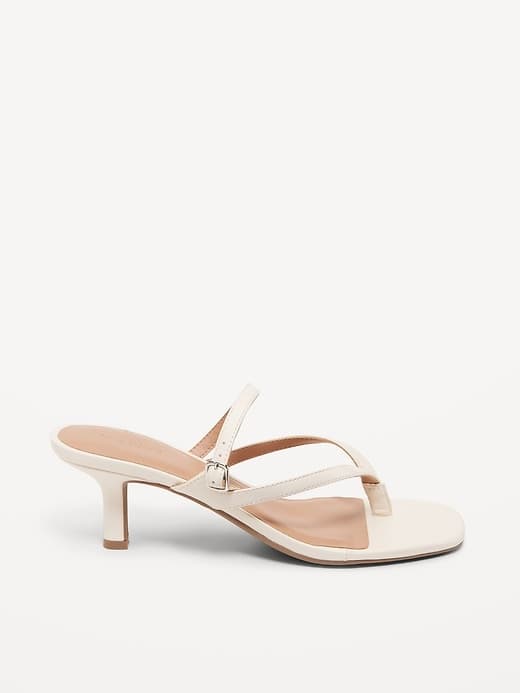 Kitten Heel Thong Sandals thumbnail 4