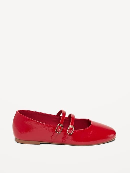 Strappy Shiny Faux-Leather Ballet Flats for Girls thumbnail 6