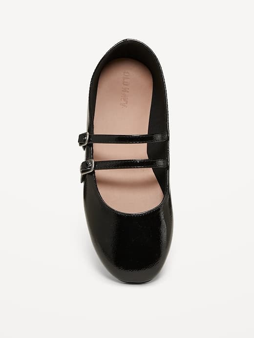Strappy Shiny Faux-Leather Ballet Flats for Girls thumbnail 2