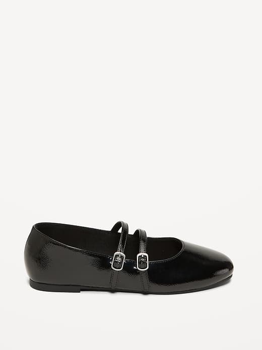 Strappy Shiny Faux-Leather Ballet Flats for Girls thumbnail 3