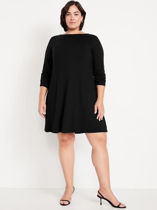 Long-Sleeve Mini Swing Dress thumbnail 14