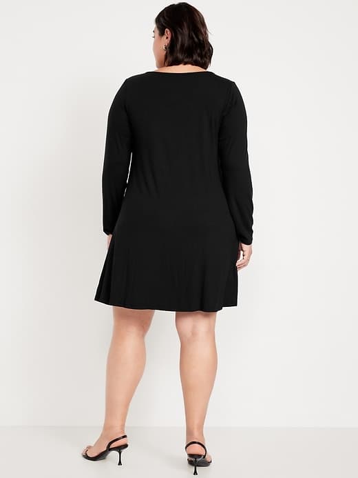Long-Sleeve Mini Swing Dress thumbnail 15