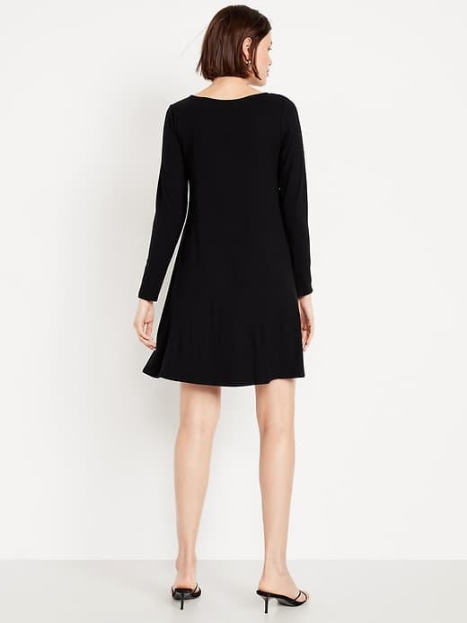 Long-Sleeve Mini Swing Dress thumbnail 12