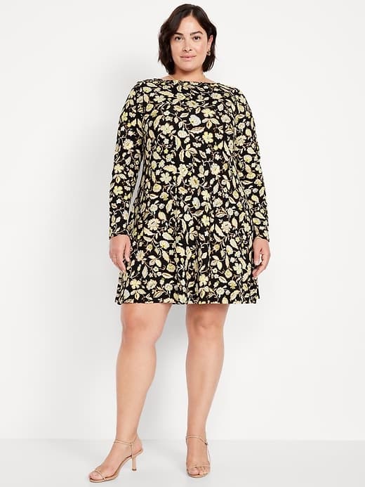 Long-Sleeve Mini Swing Dress thumbnail 10