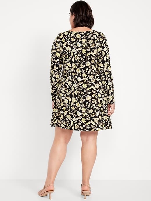 Long-Sleeve Mini Swing Dress thumbnail 11