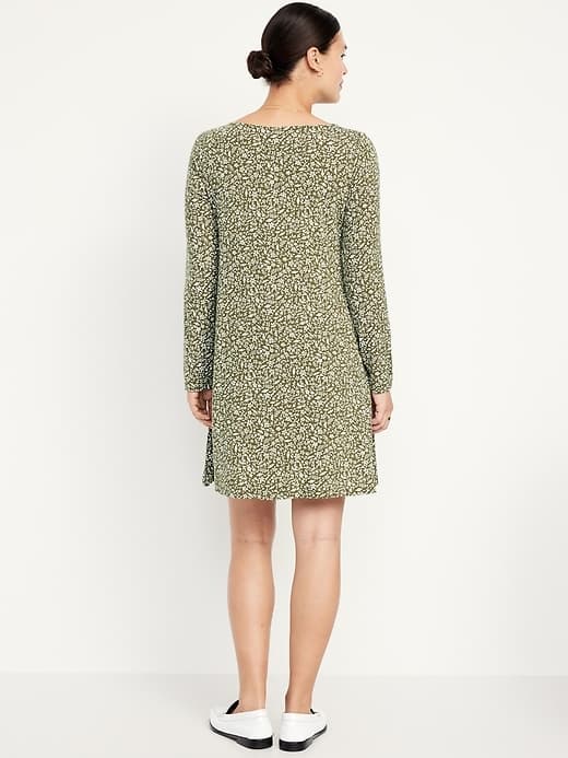 Long-Sleeve Mini Swing Dress thumbnail 19