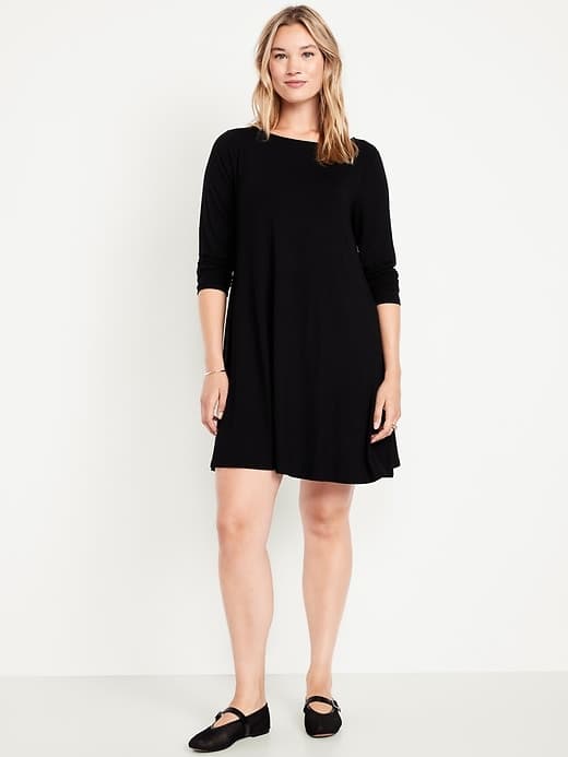 Long-Sleeve Mini Swing Dress thumbnail 13