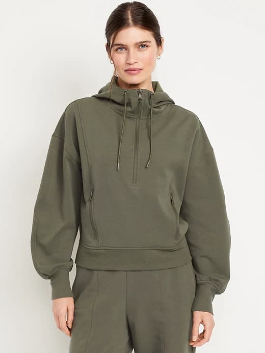 Dynamic Fleece Half-Zip Hoodie Sweatshirt - Image 1