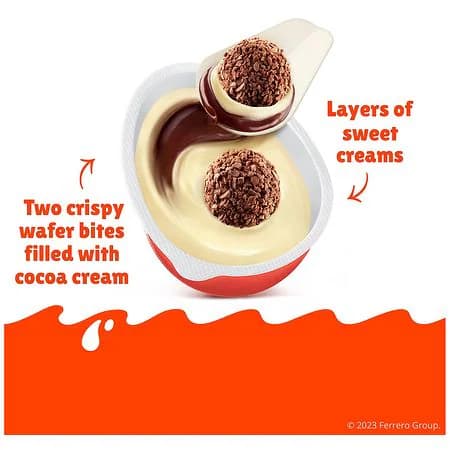 Kinder Joy Chocolate Eggs with Treat and Toy Sweet Cream Topped With Cocoa Wafer Bites thumbnail 4