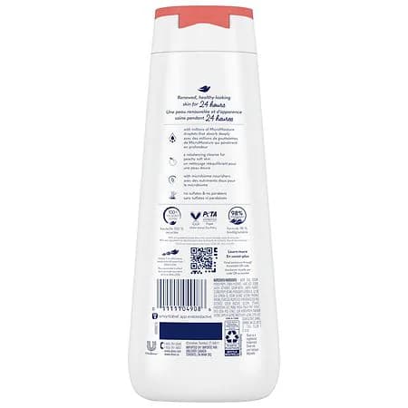 Dove Body Wash, Rebalancing White Peach & Rice Milk thumbnail 2