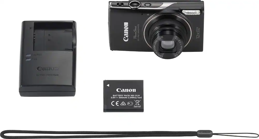 Canon - PowerShot ELPH 360 20.2-Megapixel Digital Camera - Black thumbnail 7