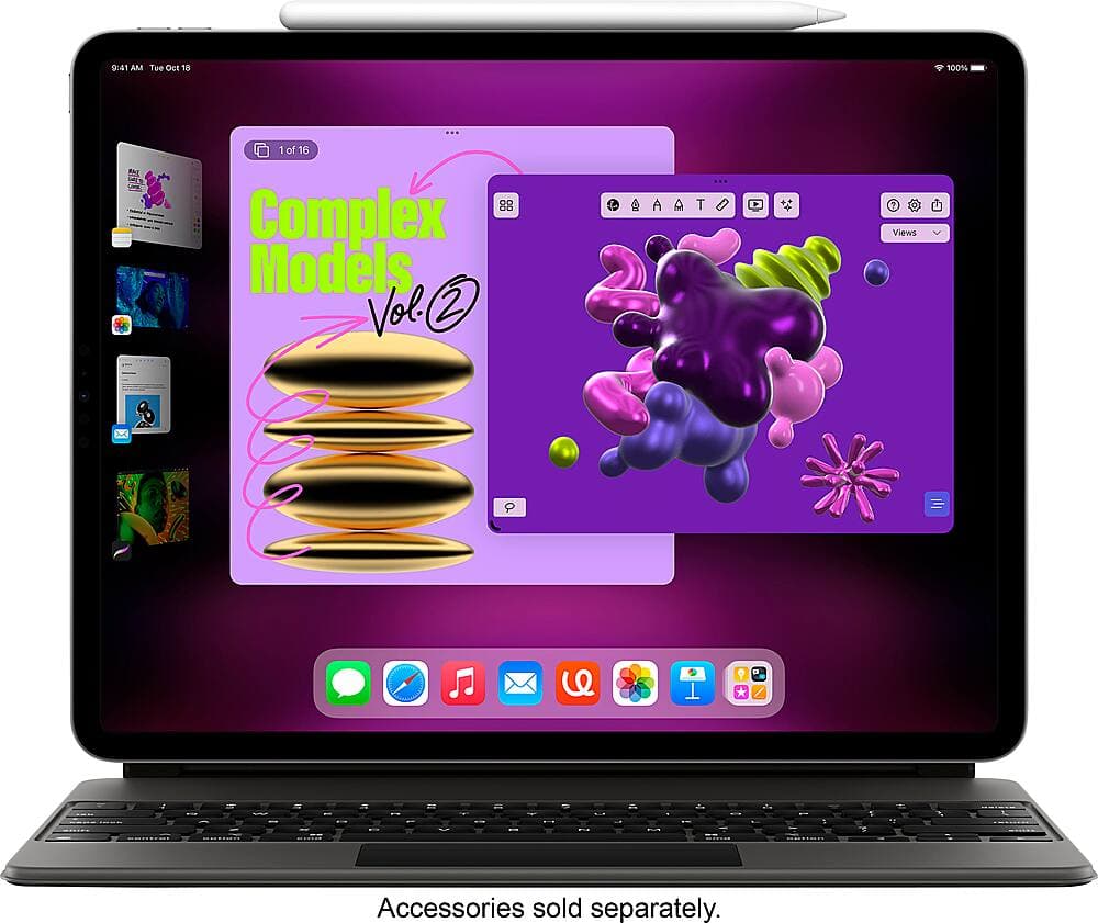 Apple - Geek Squad Certified Refurbished 12.9-Inch iPad Pro with Wi-Fi - 128GB - Space Gray thumbnail 4