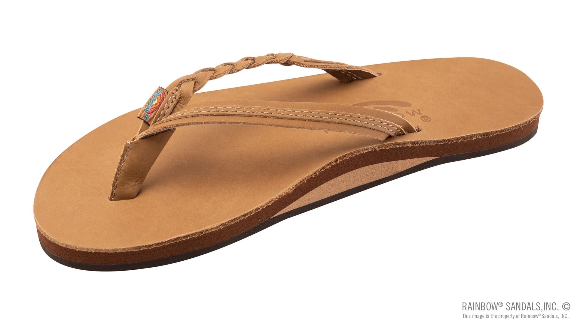 Flirty Braidy - Single Layer Premier Leather 1/2" Narrow Strap with Braid - Image 1