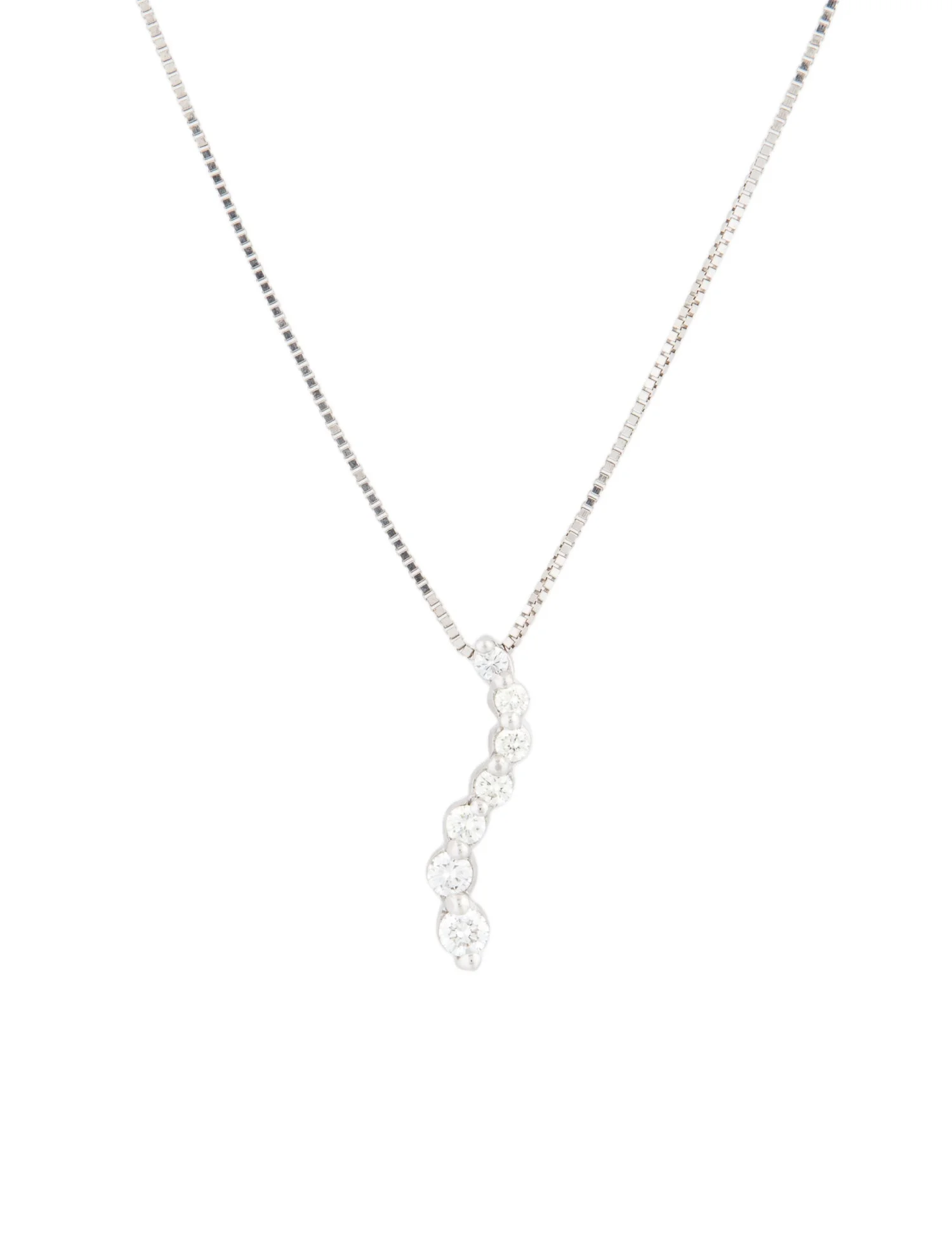 14K Diamond Pendant Necklace - Image 1