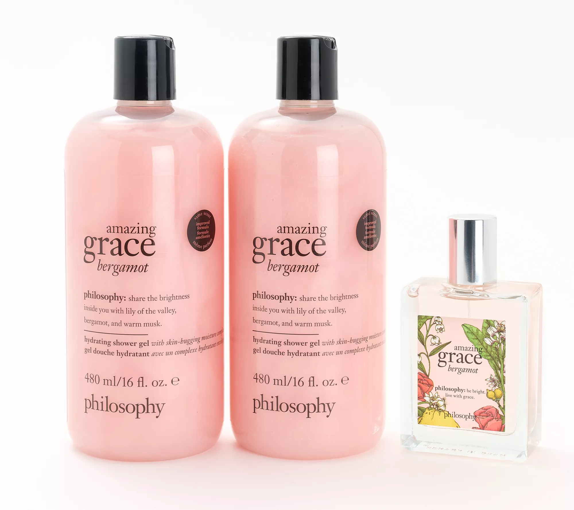 philosophy grace all the way shower gel & fragrance 3pc set - Image 1