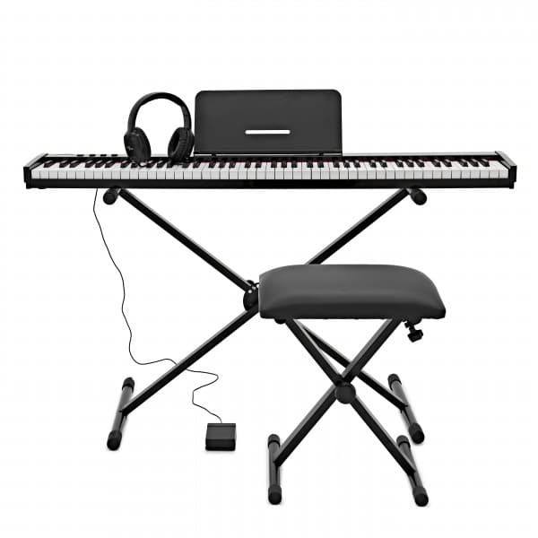 VISIONKEY-100 Digital Keyboard Piano, with Bluetooth, Stand Pack at Gear4music - Image 1