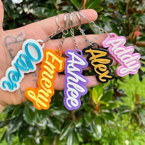 Personalized 3D Printed Name Keychain - Doyoursnow.com