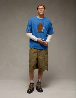 AE Boxy Snoopy Graphic T-Shirt - Image 1