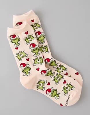 AE Grinch Crew Socks - Image 1