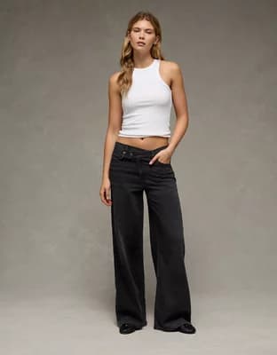 AE Dreamy Drape Strigid Low-Rise Ultra Wide-Leg Jean - Image 1