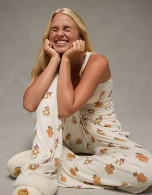 AE Luxe Plush Halloween Tank Top & Pant PJ Set - Image 1