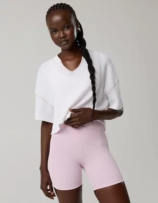 OFFLINE By Aerie Wow! Waffle Notch Neck T-Shirt - Image 1
