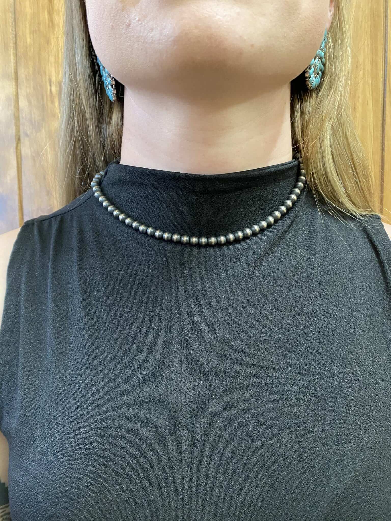 Navajo Pearl 6mm Necklace - Saddle Rags - Image 1