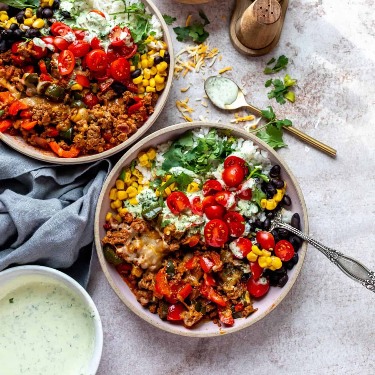 Ground Beef Burrito Bowls - Image 1
