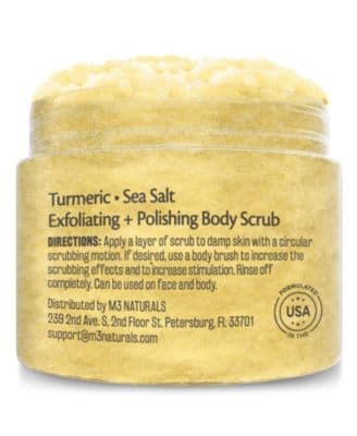 Exfoliating Body Scrub | Turmeric Body Scrub and Skin Exfoliator with Collagen and Coconut Oil | 12 oz thumbnail 2
