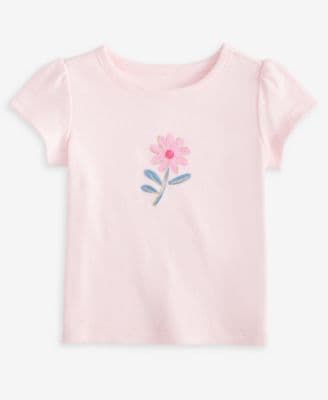 First Impressions Baby Girls Short-Sleeve Floral Graphic T-Shirt, Exclusively at Macy's - Image 1