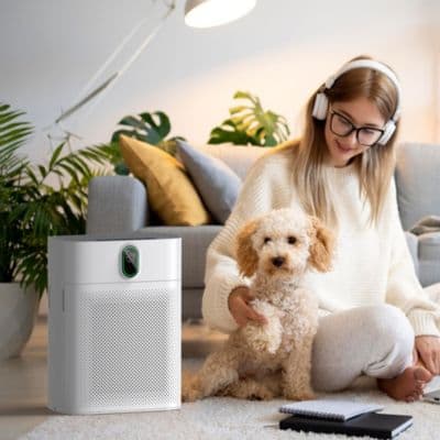 HEPA Air Purifier for Home Large Room up to 1076 Sq Ft with PM 2.5 Display Air Quality Sensor,  White thumbnail 2