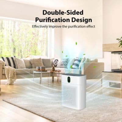 HEPA Air Purifier for Home Large Room up to 1076 Sq Ft with PM 2.5 Display Air Quality Sensor,  White thumbnail 6