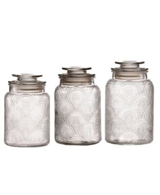 Glass Canister Set of 3