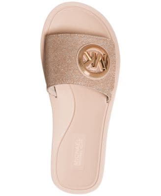 Women’s MK Charm Pool Slide Slip-On Flat Sandals thumbnail 3