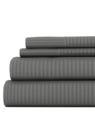 Expressed In Embossed Striped 3-Pc. Sheet Set, Twin