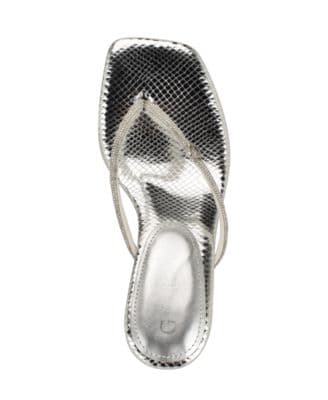 Mayan Rhinestone Thong Kitten Heel Sandals thumbnail 4