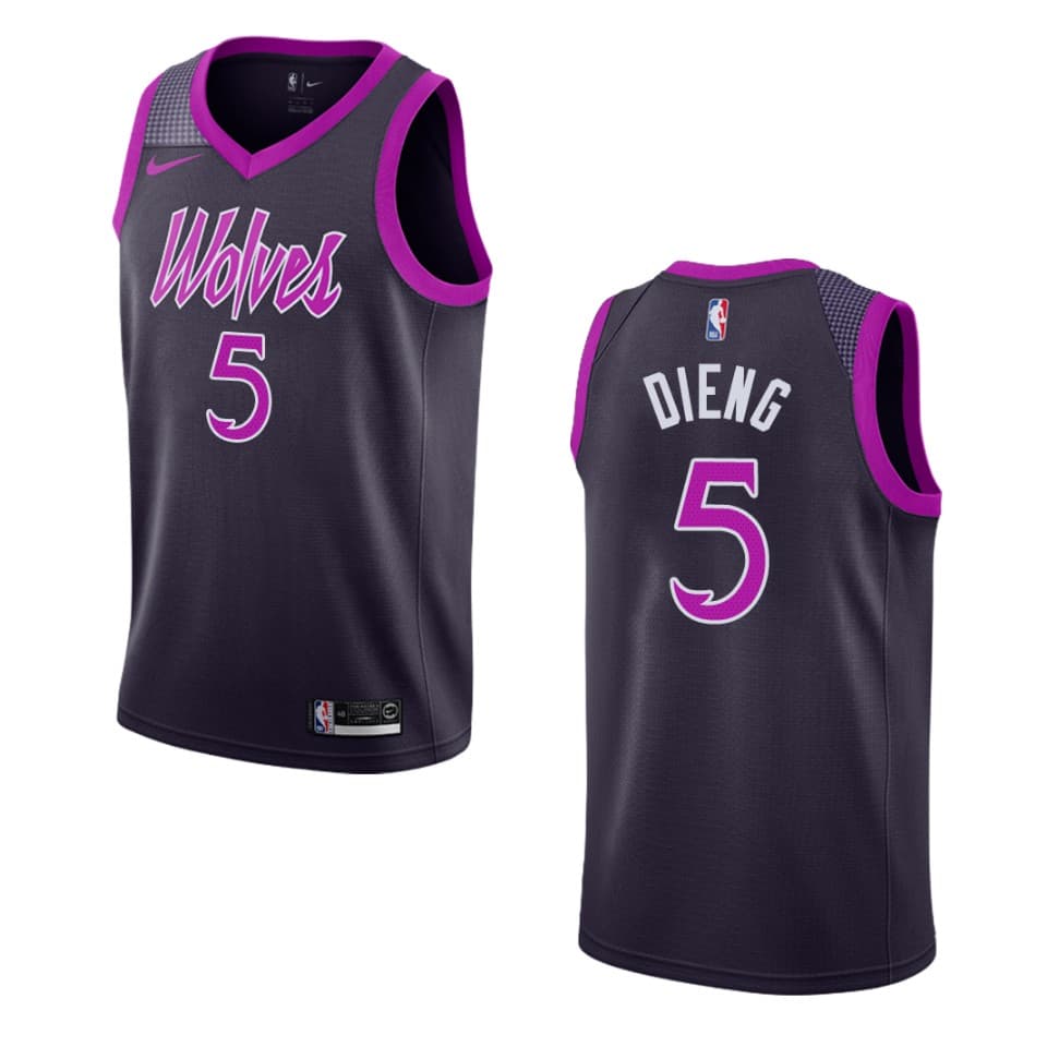 2019-20 Men's Minnesota Timberwolves #5 Gorgui Dieng City Swingman Jersey Purple
