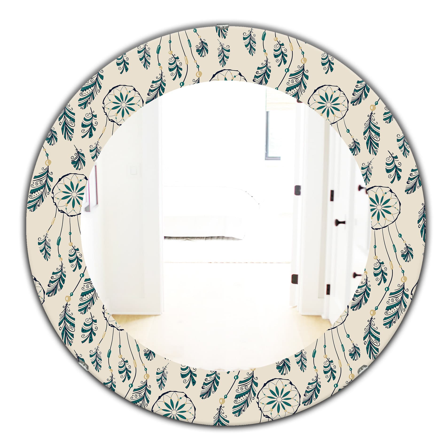 Designart Feathers Wall Mirror
